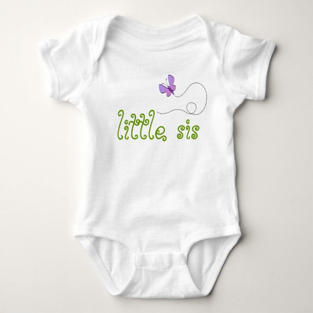 little sister butterfly baby bodysuit (Front)