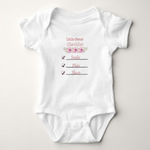 Little Sister Checklist T-Shirt Baby Bodysuit