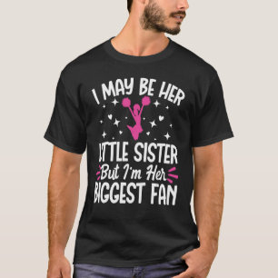 Little Sister Cheerleader Cheerleading Biggest Fan T-Shirt