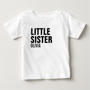 Little Sister Custom Baby Romper T-Shirt
