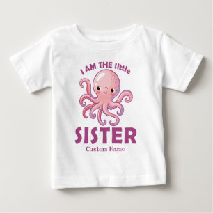 Little Sister Custom Name Baby T-Shirt