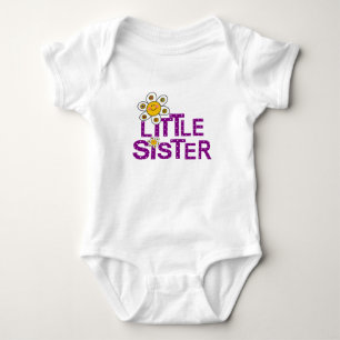 Little Sister Cute Flower Baby Bodysuit