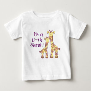 Little Sister Giraffe Baby T-Shirt