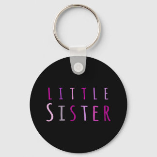 Little sister in pink key ring