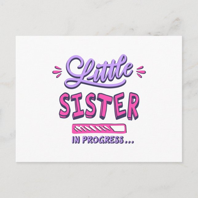 Little sister in progress postcard (Front)