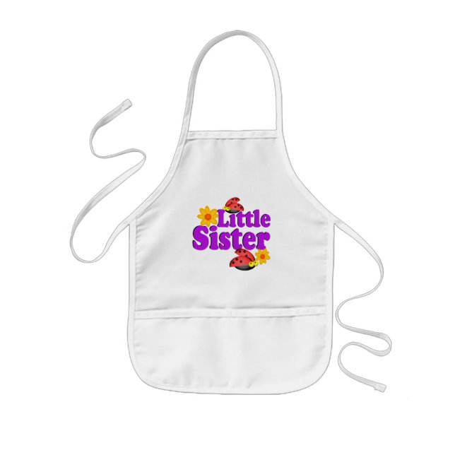 Little Sister Ladybug Kids Apron (Front)