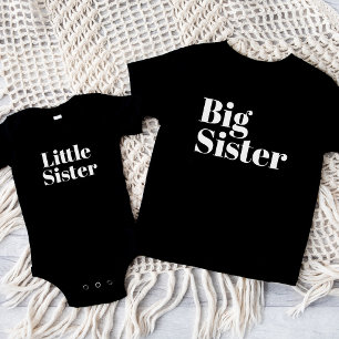 Little Sister   Matching Sibling Family Baby Bodysuit
