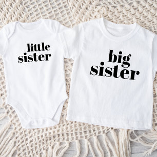 Little Sister   Matching Sibling Family Baby Bodysuit