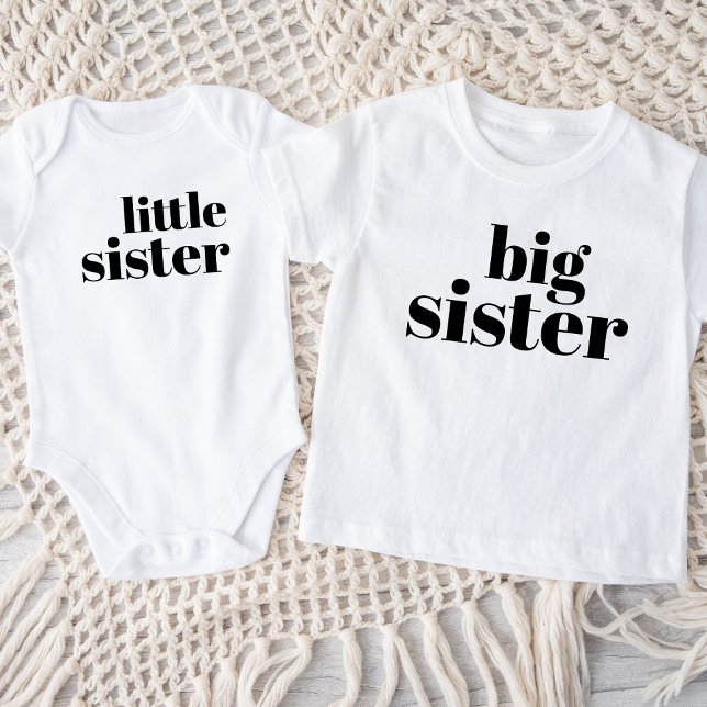 Little Sister | Matching Sibling Family Baby Bodysuit (Creator Uploaded)