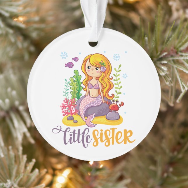 Little Sister 🧜‍♀️ Mermaid Ornament (Tree)
