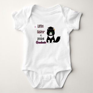 Little Sister of 2026 Graduate One Piece Bodysuit 