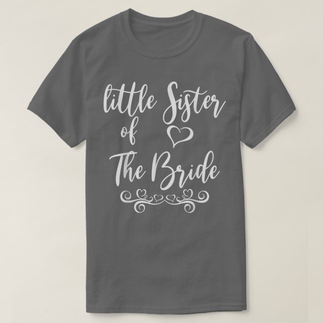 Little Sister of Bride & Groom Wedding Matching  T-Shirt (Design Front)