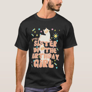 Little Sister Of The Birthday Girl Llama Matching  T-Shirt
