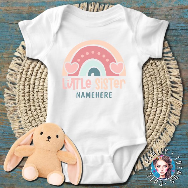 Little Sister Personalised Baby Bodysuit (Creator Uploaded)