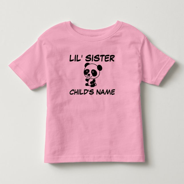 LITTLE SISTER Personalised T-shirts (Front)