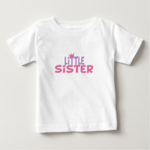 Little Sister Princess Crown Baby T-Shirt