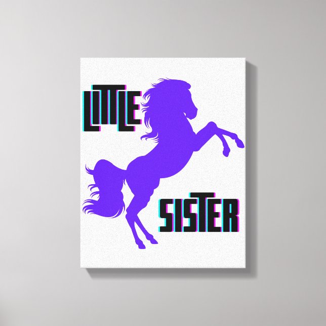 Little Sister Purple Pony Canvas Print (Front)