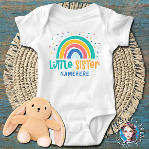 Little Sister Rainbow Baby Bodysuit