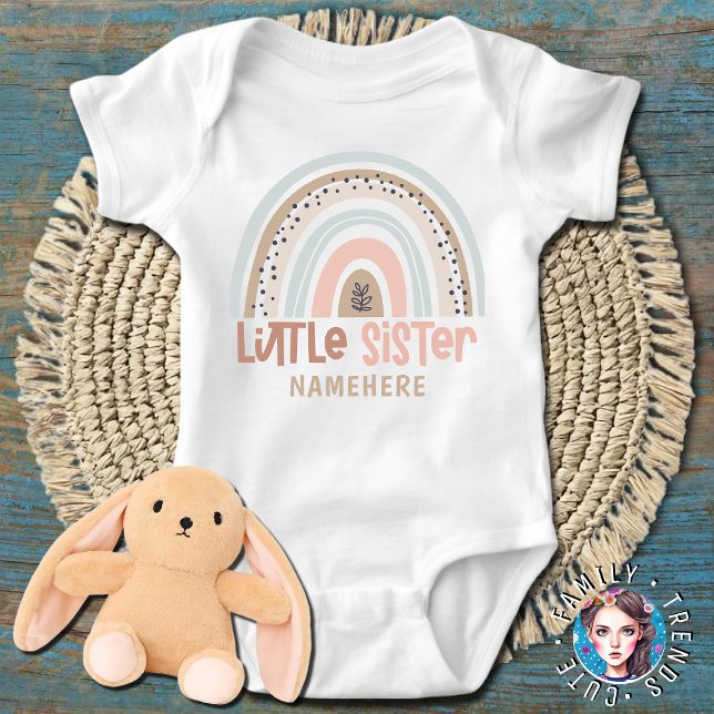 Little Sister Rainbow Baby Bodysuit (Creator Uploaded)