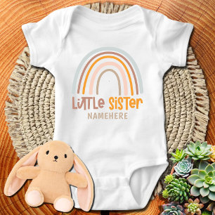 Little Sister Rainbow Baby Bodysuit