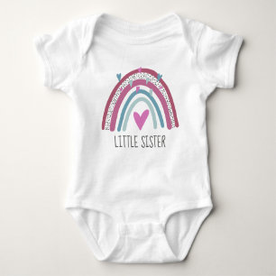 Little Sister Rainbow matching Baby Bodysuit