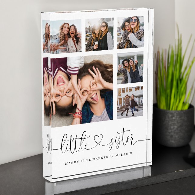 Little Sister Script Gift For Sister Photo Collage (Little Sister Script Gift For Sister Photo Collage)