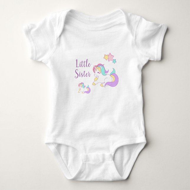 Little Sister T-Shirt Baby Bodysuit (Front)