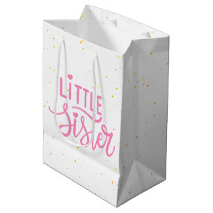 Little Sister Typography Modren Text Medium Gift Bag