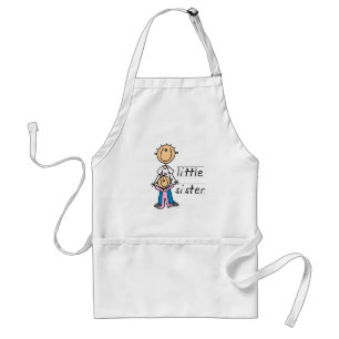 Little Sister with Big Brother T-shirts and Gifts Standard Apron