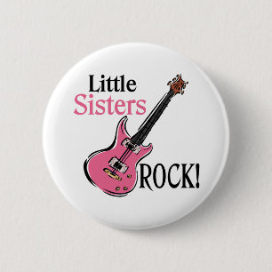 Little Sisters Rock 6 Cm Round Badge