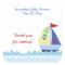 Little Skipper Sail Boat Square Favour Sticker