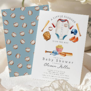 Little Slugger Baseball Baby Shower Invite
