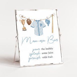 Little Slugger Baseball Baby Shower Mum Osa Bar Poster