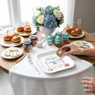 Little Slugger Baseball Baby Shower Paper Plates
