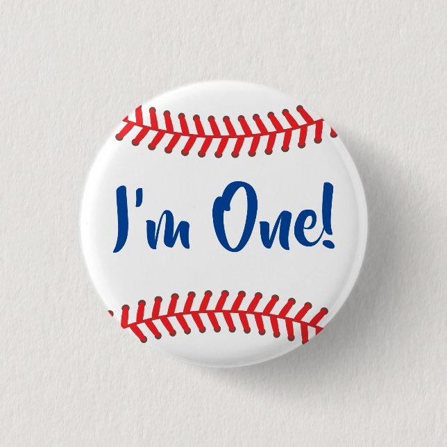 Little Slugger Baseball Birthday Party 3 Cm Round Badge (Front)