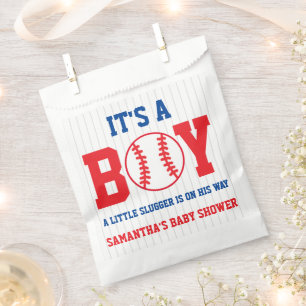 Little Slugger Baseball Boy Baby Shower Favour Bags