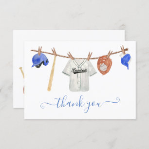 Little slugger baseball Clothesline Thank You Note