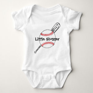Little Slugger Baseball Customisable Baby Clothing Baby Bodysuit
