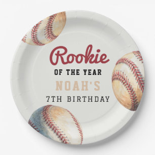 Little Slugger Baseball Party Paper Plate