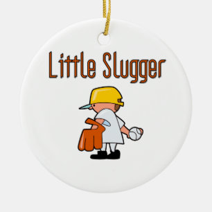 Little Slugger Baseball T-shirts and Gifts Ceramic Tree Decoration