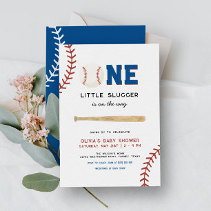 Little Slugget On the Way Baseball Baby Shower Invitation