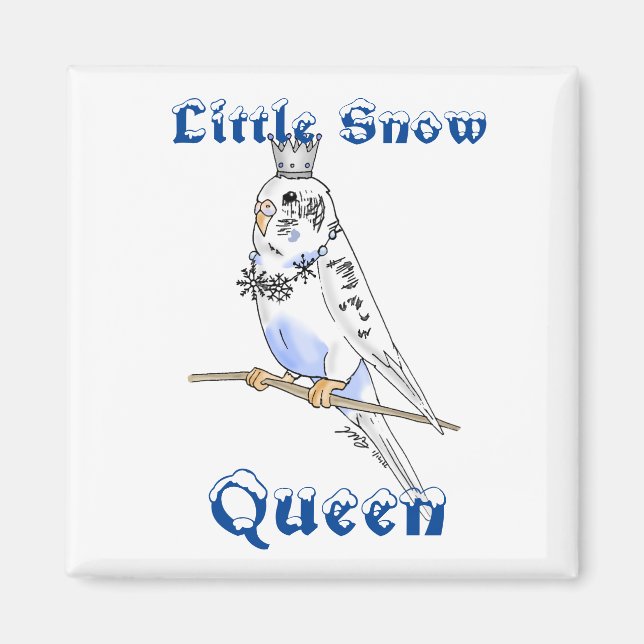 Little Snow Queen Budgie Magnet (Front)