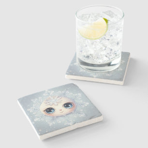 Little Snowflake 1 Stone Coaster