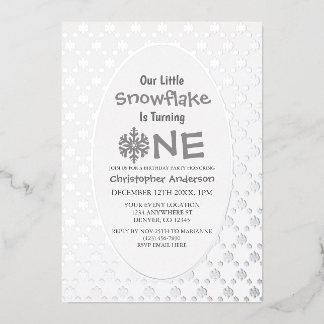 Little Snowflake 1st Birthday (Front)