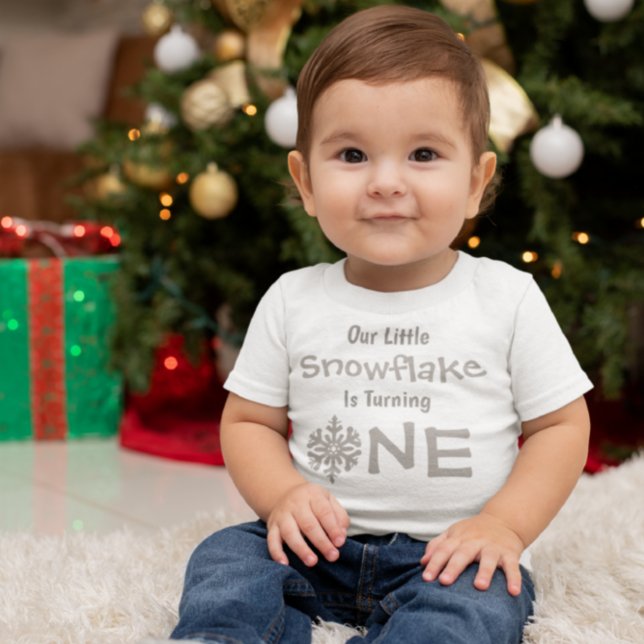 Little Snowflake 1st Birthday Baby T-Shirt (Creator Uploaded)