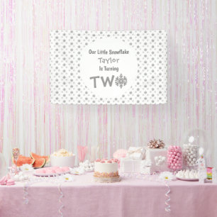 Little Snowflake 2nd Birthday Banner