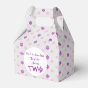 Little Snowflake 2nd Birthday Favour Box