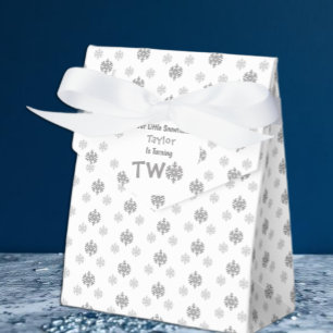 Little Snowflake 2nd Birthday Favour Box