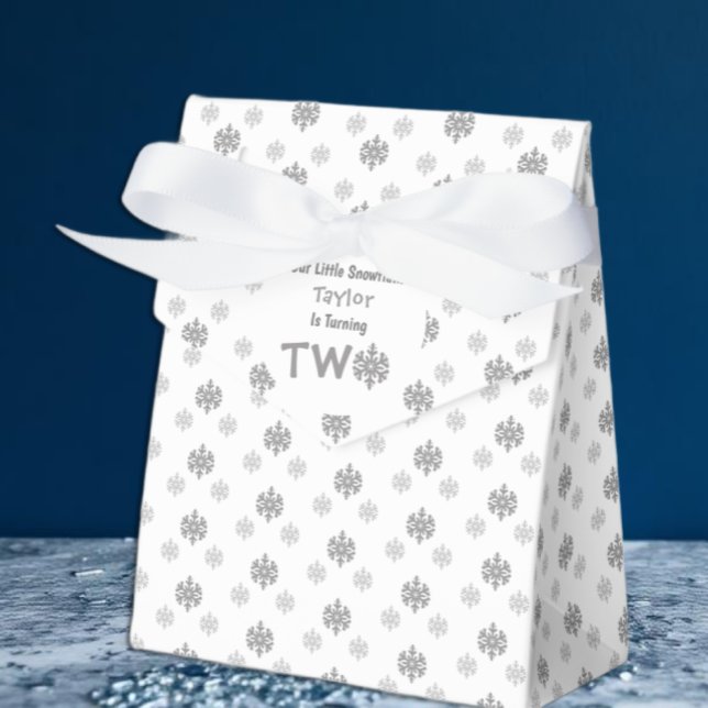 Little Snowflake 2nd Birthday Favour Box (Creator Uploaded)