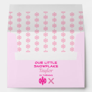 Little Snowflake Any Age Birthday Envelope